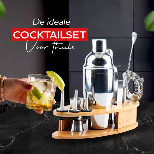 HGMD Cocktail Set - 18-Delige set - Cocktail Shaker Set (750ml) - Cocktail shaker set - Inclusief Receptenboekje