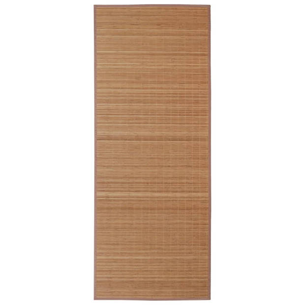 vidaXL Tapijt rechthoekig 80x300 cm bamboe bruin