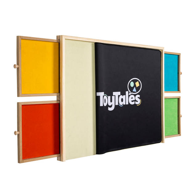 ToyTales 66231 - Puzzelplaat met opberglades - met beschermdoek - voor 1500 stukjes - 90 x 67 x 4,5 cm