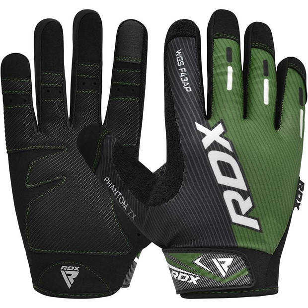 RDX Sports Fitnesshandschoenen F43 - Touch Screen Legergroen - S