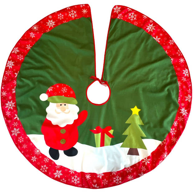 kerstboomrok / Kerstboomkleed - Kerstman Print - 90 CM