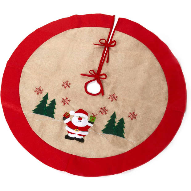 Ronde kerstboomrok - Kerstboomkleed - Boomdeken - Kerstman - 90 x 90 cm