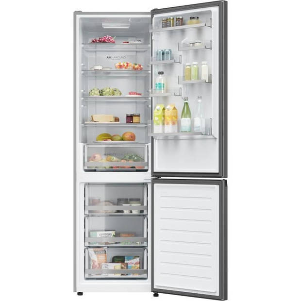 Gecombineerde koelkast - HAIER - 2D 60 Serie 1 HDW1620DNPK - Klasse D - 377 L - 200 x 59,5 x 65,9 cm - Roestvrij staalef