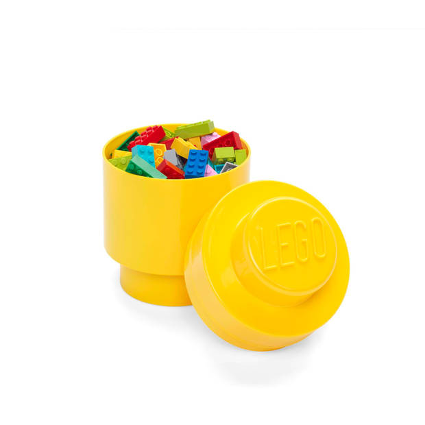 Lego - Opbergbox Brick 1 Rond - Polypropyleen - Geel