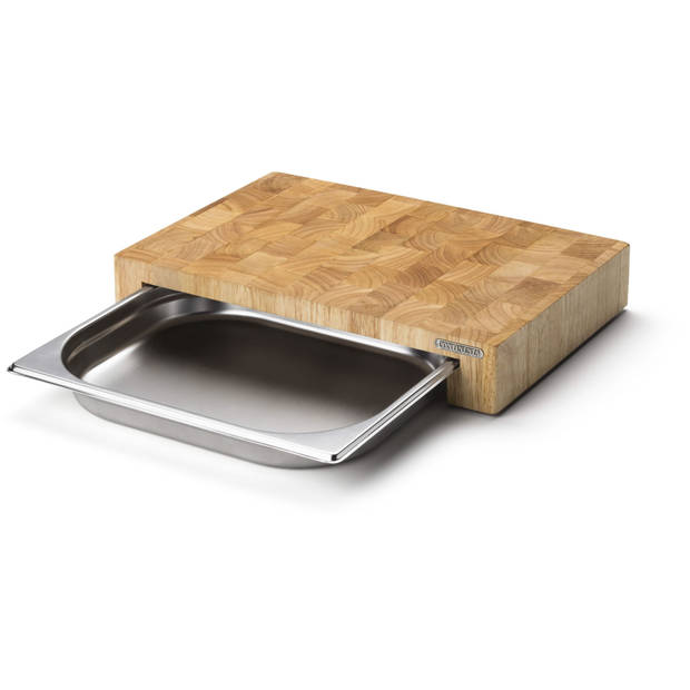 Continenta Snijplank met RVS Lade - Hout - 39 cm x 27 cm