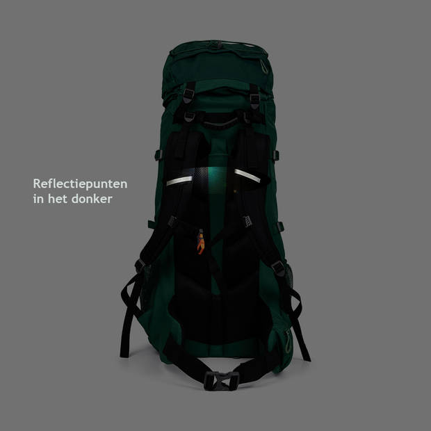 Dutch Mountains Backpack 65-75 ltr Dames & Heren Incl. regenhoes Lichtgewicht Zwart