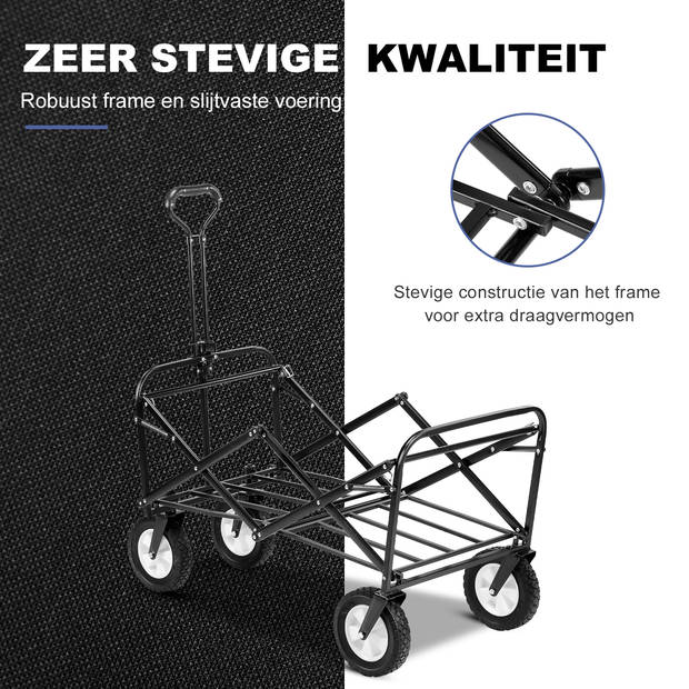 Packaway Opvouwbare Bolderkar van Wasbaar Polyester tot 70KG – 98 x 53 cm – DONKERBLAUW