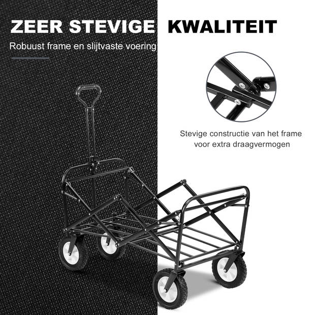 Packaway Opvouwbare Bolderkar van Wasbaar Polyester tot 70KG – 98 x 53 cm – GRIJS