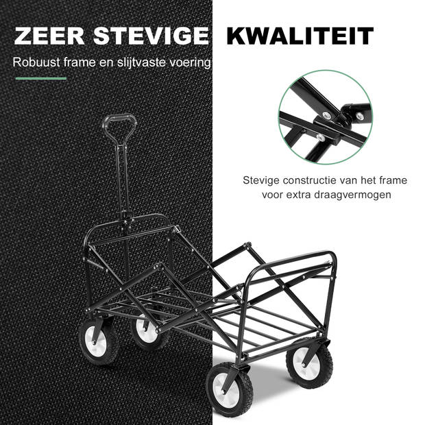 Packaway Opvouwbare Bolderkar van Wasbaar Polyester tot 70KG – 98 x 53 cm – GROEN