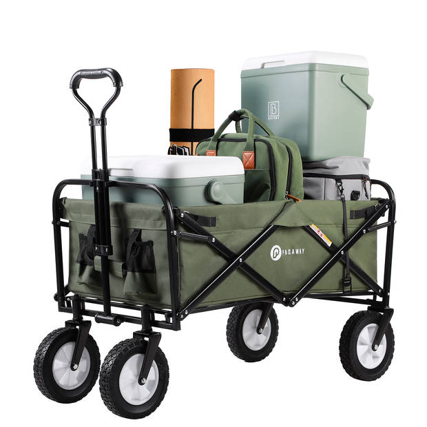 Packaway Opvouwbare Bolderkar van Wasbaar Polyester tot 70KG – 98 x 53 cm – GROEN