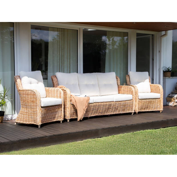 Beliani ALESSANO - Loungeset-Natuurlijk-Rotan