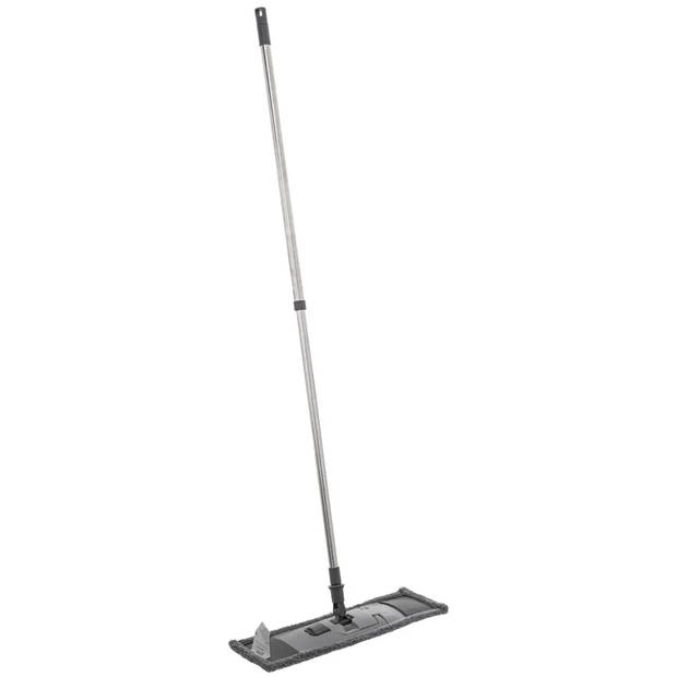 5Five Vloerwisser microvezel - met steel - verstelbaar - 70-120 cm - vloertrekker - Vloermoppen