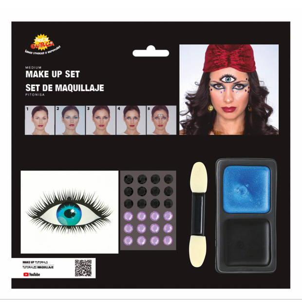 Fiestas Guirca Schmink setje waarzegster - gypsy make-up verkleed set - Halloween/Carnaval accessoires - Schmink