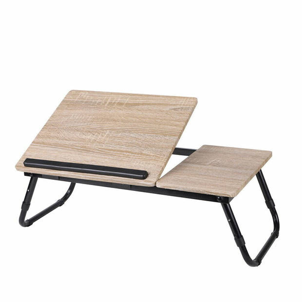 Unique Living Laptoptafel / bedtafel - hout - metaal - 58 x 38 x 25 cm - Dienbladen