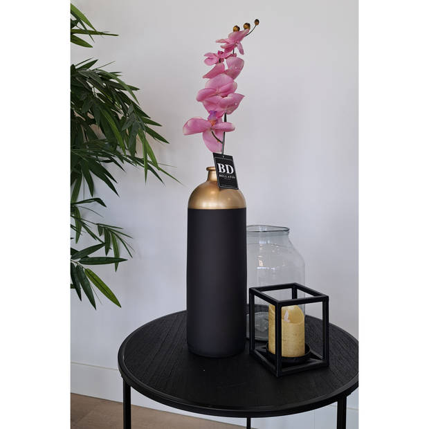 Bellatio Design Kunstbloem Orchidee Milan - roze - 78 cm - losse steel - Kunstbloemen