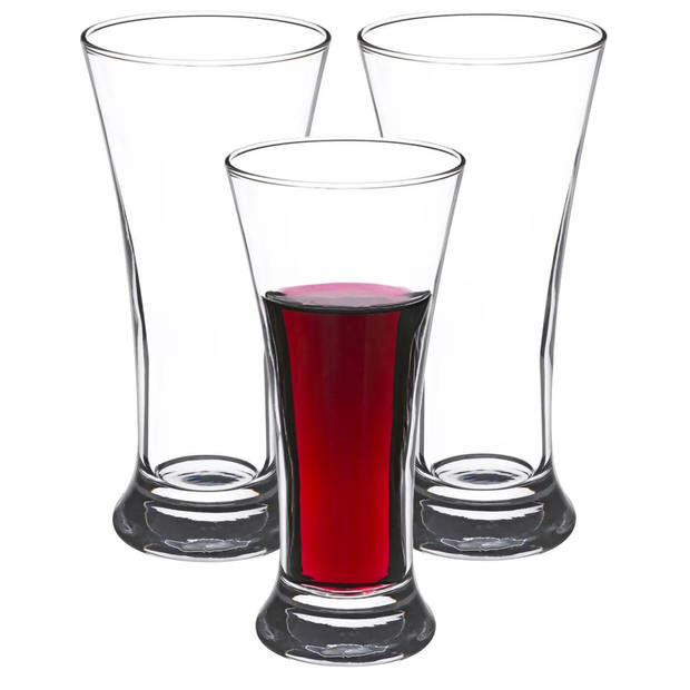 Secret de Gourmet drinkglazen/waterglazen - transparant glas - 6x stuks - 180 ml - Drinkglazen