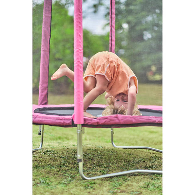 Plum trampoline Junior met veiligheidsnet roze 4ft