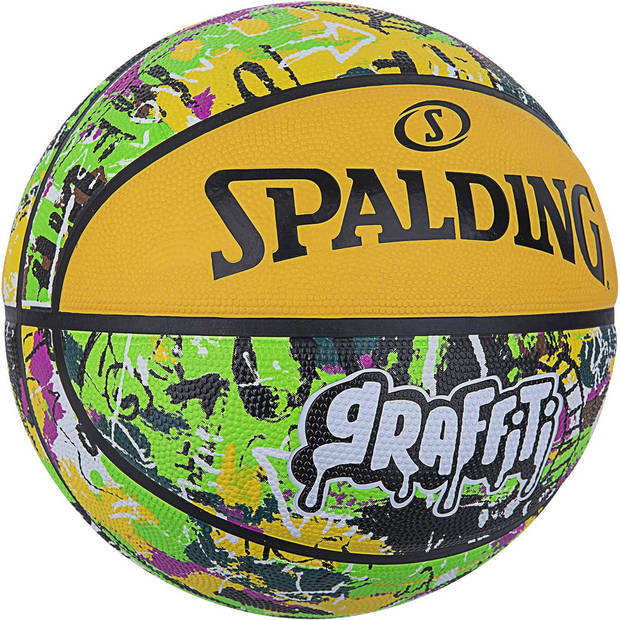 Spalding Graffiti basketbal geel maat 7