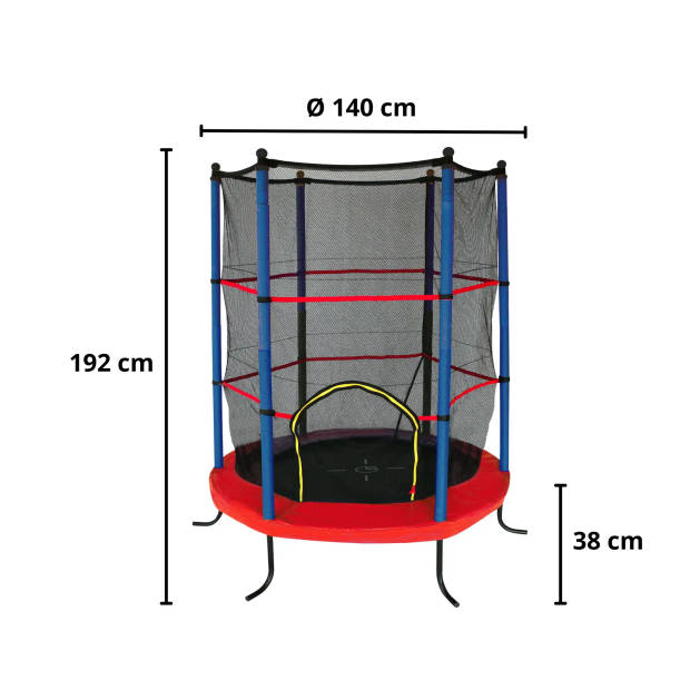 Garlando Combi XS Kids Trampoline - met veiligheidsnet - 140 cm