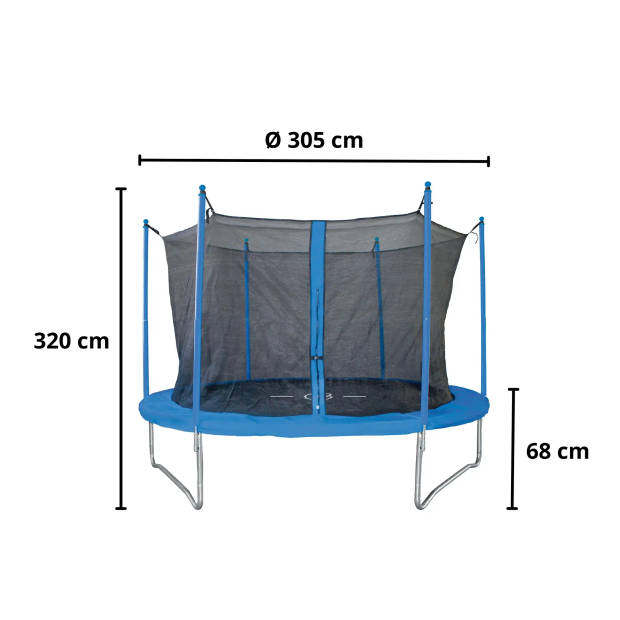 Garlando Combi L Trampoline - met veiligheidsnet - 305 cm