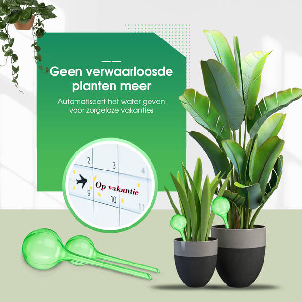 HGMD Waterdruppelaar set van 8 stuks - Groen- 13x5 cm - Waterdruppelaar voor kamerplanten