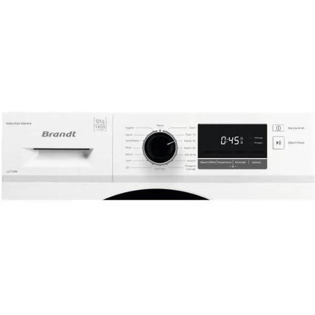 BRANDT LLC124W Wasmachine - Klasse B - 12 kg - 1400 tpm - Wit