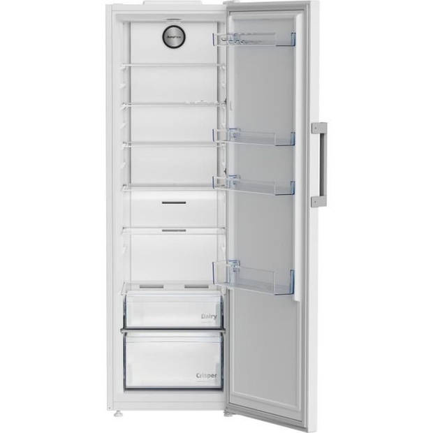 Multifunctionele koelkast met één deur - BEKO - B1RMLNE444W - Geventileerd koud - Klasse E - 365 L - 186,5 x 59,7 x 70,9