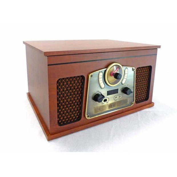 inovalley retro10e-bth-n - retro hifi-systeem - bluetooth-connectiviteit, usb, vinyls, cd, k7-audio, fm-radio, aux-in