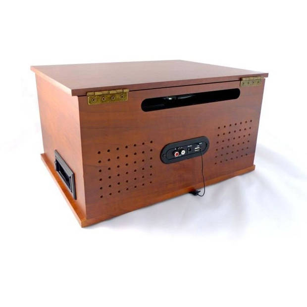 inovalley retro10e-bth-n - retro hifi-systeem - bluetooth-connectiviteit, usb, vinyls, cd, k7-audio, fm-radio, aux-in