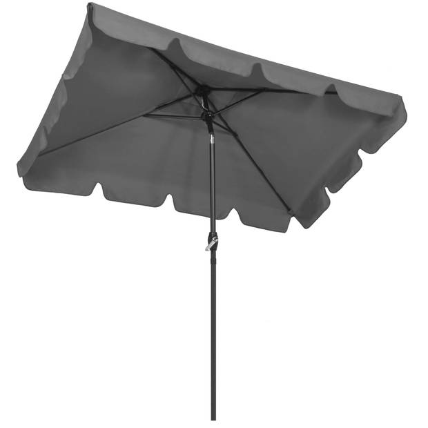 Springos Parasol Parasols Kantelbaar Met Ventilatie Donkergrijs 200 X 130 cm