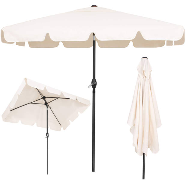 Springos Parasol Parasols Kantelbaar Met Ventilatie Ecru 200 X 130 cm