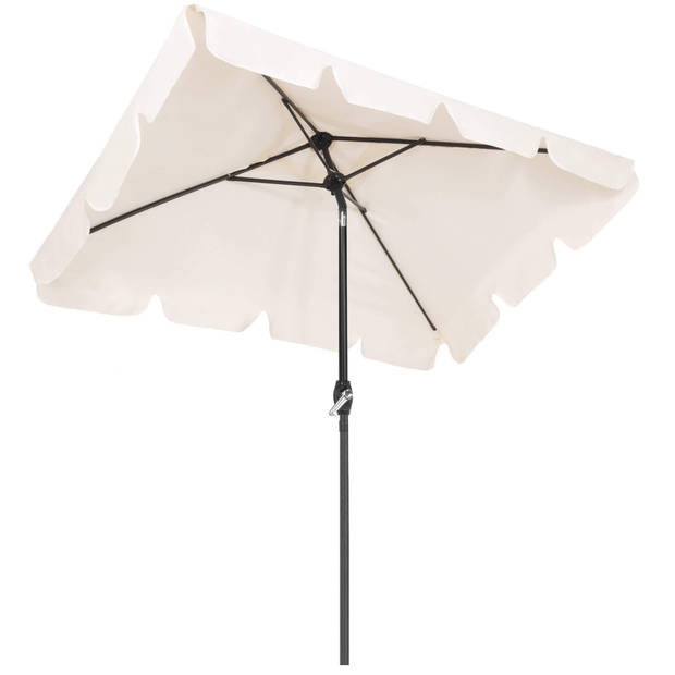 Springos Parasol Parasols Kantelbaar Met Ventilatie Ecru 200 X 130 cm