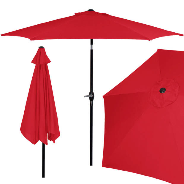 Springos Parasol Parasols Kantelbaar Met Ventilatie Rood 250 cm