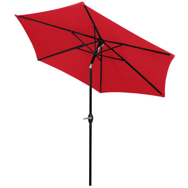 Springos Parasol Parasols Kantelbaar Met Ventilatie Rood 250 cm