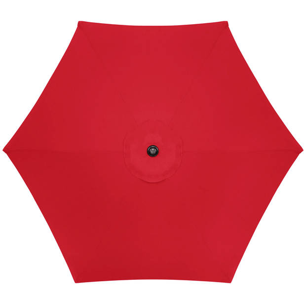 Springos Parasol Parasols Kantelbaar Met Ventilatie Rood 250 cm