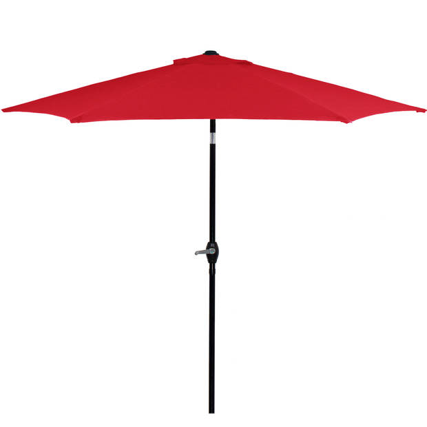 Springos Parasol Parasols Kantelbaar Met Ventilatie Rood 250 cm