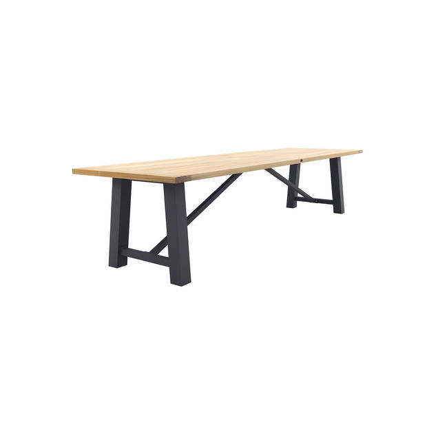 Vdgarde - Keltex tuintafel - teak/aluminium - antraciet - 330x101 cm.