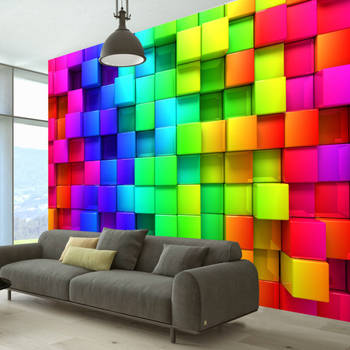 Fotobehang - Colourful Cubes - Vliesbehang