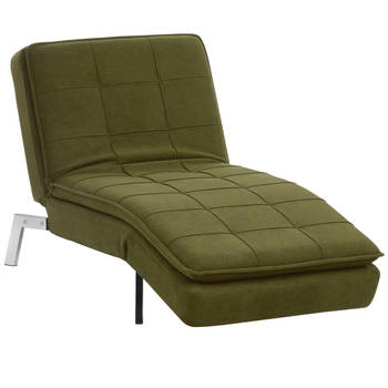 Beliani LOIRET - Chaise longue-Groen-Polyester