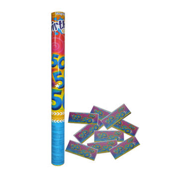 Funny Fashion confetti shooter/kanon - verjaardag 50 jaar - papier - multi kleuren - 59 cm - Confetti