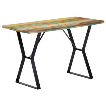 vidaXL Eettafel 120x60x76 cm massief gerecycled hout