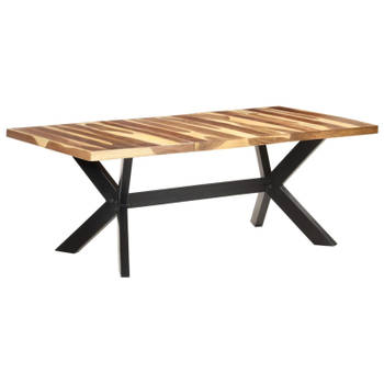 vidaXL Eettafel 200x100x75 cm hout met honingkleurige afwerking