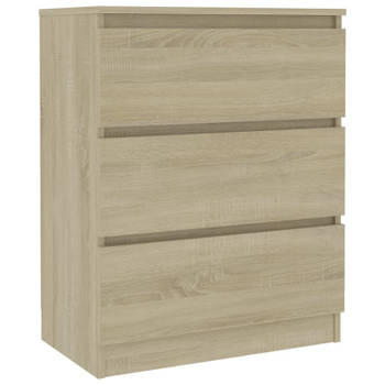 vidaXL Dressoir 60x35x76 cm bewerkt hout sonoma eikenkleurig