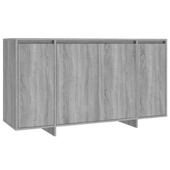 vidaXL Dressoir 135x41x75 cm bewerkt hout grijs sonoma eikenkleurig