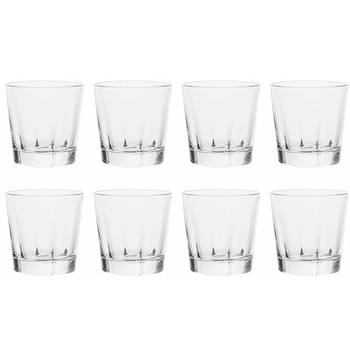 Old Fashioned Whiskey Glas - cocktailglas - 269 ml - Set van 8