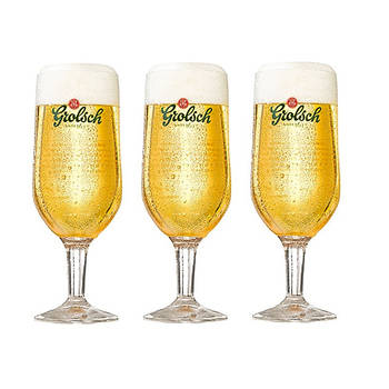 Grolsch Bierglazen op Voet Classic - 250 ml - 3 stuks