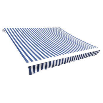 vidaXL Luifeldoek 3x2,5 m canvas blauw en wit