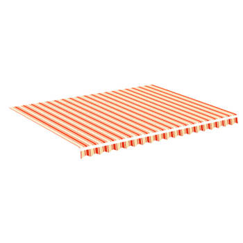 vidaXL Vervangingsdoek voor luifel 4,5x3,5 m geel en oranje