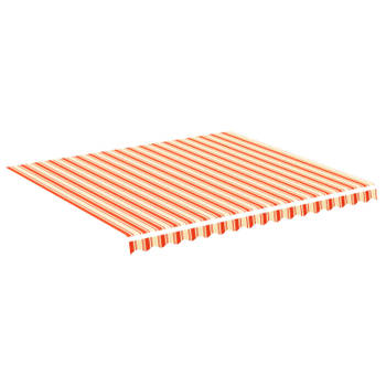 vidaXL Vervangingsdoek voor luifel 4x3,5 m geel en oranje