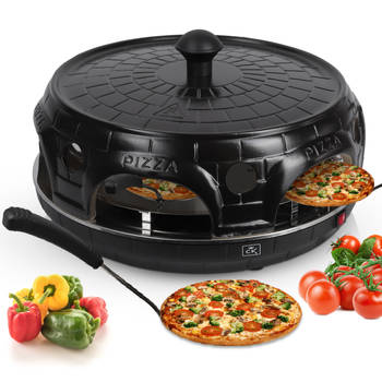 CuisineKing Pizza Oven Black Edition - 6 Personen - Incl. 6 Spatels en deegvorm